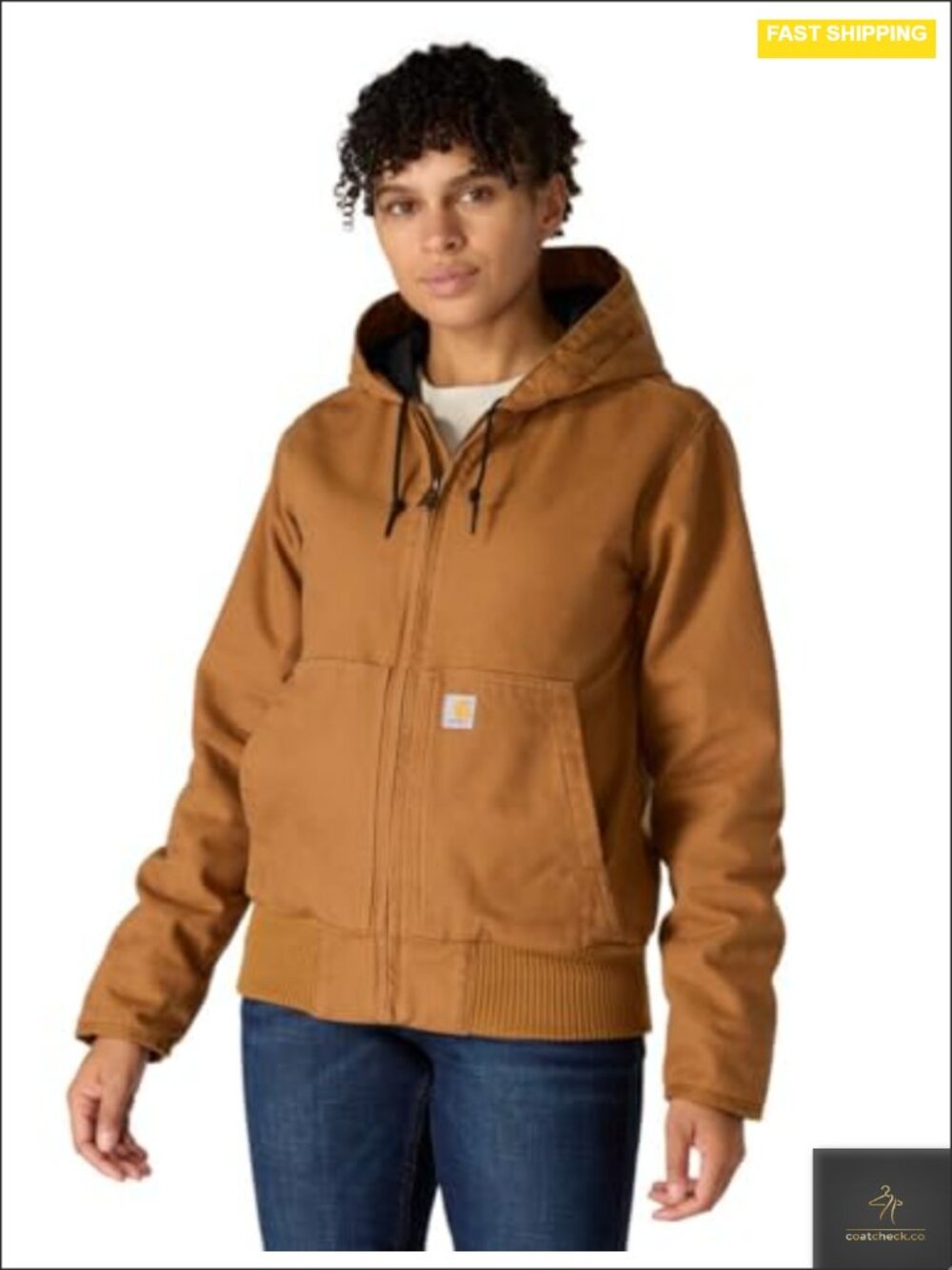 Carhartt Women's Insulated Duck Work Jacket Quilted Lining Winter Outerwear